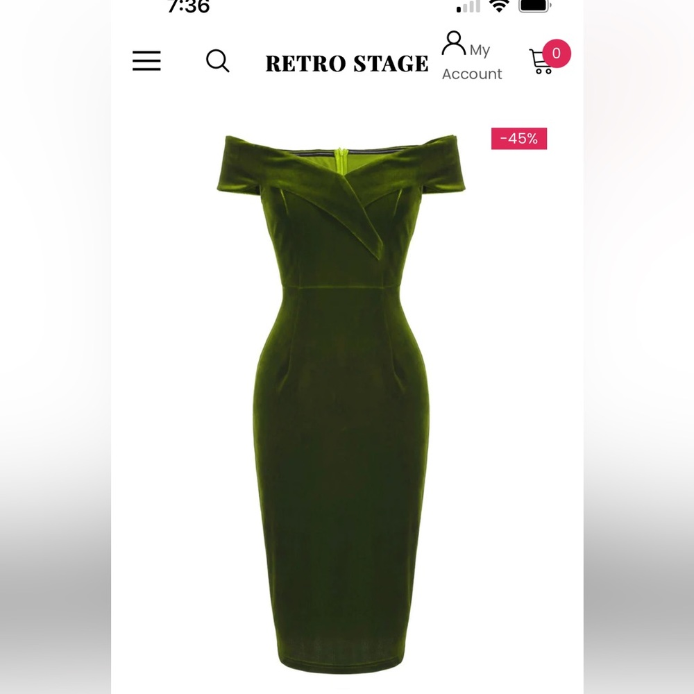 Retro Stage Velvet Bodycon Dress
